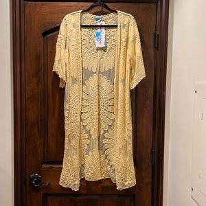 Rebellion Sheer Lace Kimono, Small